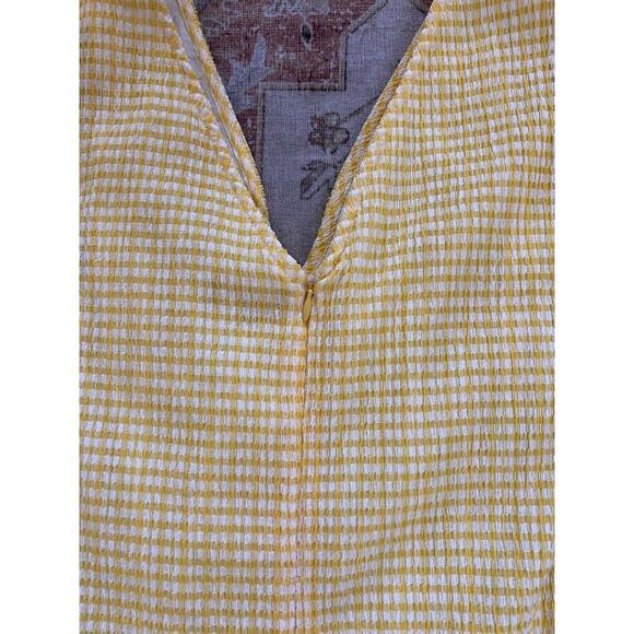 Staud Panier Yellow Gingham Mermaid Midi Dress Womens Size 6 Stretch - Picture 10 of 10